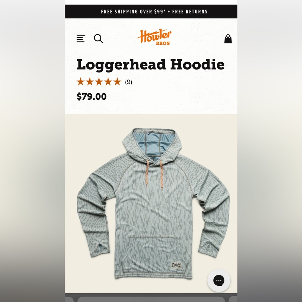NWT Howler Bros Loggerhead Hoodie Deluge Camo Light Grey